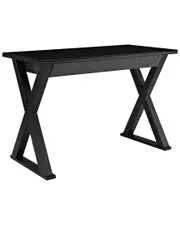 Walker Edison Home Office 48in Glass Metal Computer Desk 48" NoColor