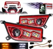 Polaris General, XP 900, RZR 1000 XP Turbo LED Turn Signal Halo Headlight RED