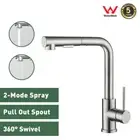 Kitchen Mixer Tap with Pull out 2-Mode Sprayer Sink Taps Swivel Brushed Nickel