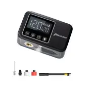Mini Electric Bike Pump with Gauge, Max 120 PSI, 28s Fast Inflate Tiny Portab...
