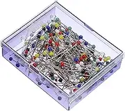 Prym Glass-Headed Pins No. 9 Assorted col 0.60 x 30 mm, Multicolor, 30 x 0,6 mm, Bunt, 20 g, SB-DOS