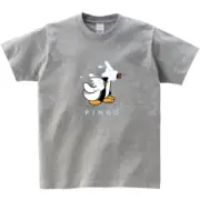 Pingu T-shirt (Snowball) Heather Gray M PG JPN LTD Penguin Animation Cute Goods