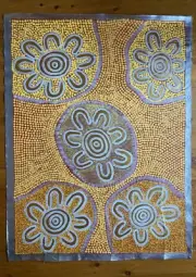 Aboriginal artist, Sharon Butcher Napanangka Acrylic On Canvas - 99 cm x 73 cm.