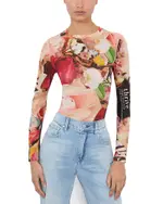 Alice and Olivia Delaina Mesh Top