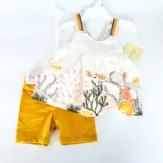 NEW 2 Piece Cynthia Rowley Ocean Themed Dress & Shorts 24 month