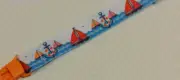 Handmade Dummy Pacifier Saver Clip Soother Binky Sail Boats Baby Shower Gift*