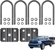 Trailer U Bolts | Plate Spring Bolts Axle U Bolts | Mounting Hardware Axle Bolt, U-Bolt Kits Trailer Axle Parts with Nuts for 5,200-7,000 lb Trailer Axles