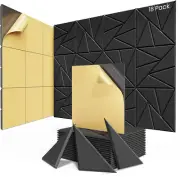 18 Pack Acoustic Panels with Self-Adhesive, 12"X 12"X 0.4"Sound Proof Foam Panel