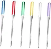 BEBEMOKO 12pcs Regular Point Sewing Machine Needles for Household Use Needles for Knits Durable Sturdy with Random Color Random Color