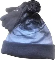 [Nike] Youth Gray Winter Hat & Gloves Beanie Set 4/7