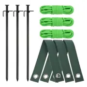 1Set Steel Tree Stake & Support Kit Young Tree Straightening Green, Grass Green
