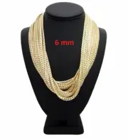 12 Piece Mens Miami Cuban link Chain 6mm 20" 22" 24" 26" 30" Wholesale lot