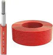 2.5/4/6/10mm² Solar Cable, PV Wire, Single Core Electronic Wire, Tinned Copper Conductor, TUV Approved, UV Resistant, Flexible, for Solar Panel, Photovoltaic System(165ft,2.5mm²)