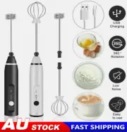 Egg Beater Electric Whisk Milk Coffee Frother USB Handheld Drink Frappe Mixer AU