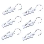6 Pieces Laundry Hooks Clips Clothes Pins Rotating Laundry Hook Hanging Clips