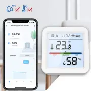 Smart WIFI Temperature And Humidity Sensor Indoor Hygrometer With LCD Display US