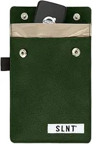 SLNT Signal Blocking Faraday Key Fob Case with Silent Pocket - Car Anti Theft Device Shields Against All Signal Types, Includes RFID Blocking & Durable Faraday Bag, Fits Most Keyfobs (Olive, X-Small)