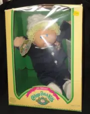 New w/Box Vintage 1984 Cabbage Patch Boy ~ "Hedley Eldwin" Blond Hair w/Blue Eye