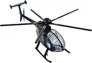 Alloy 1/100 Scale USA Bird MD500 Helicopter Model High Simulation Die-Cast Airplane Souvenir for Desktop Ornament
