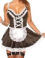 [Unibaby] Sexy Maid Costume for Women Anime Cosplay Outfits Apron Lace Lingerie Set