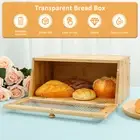 Bread Box Wood Bread Storage Container Large Capacity Bread Bin Practical FlRgH