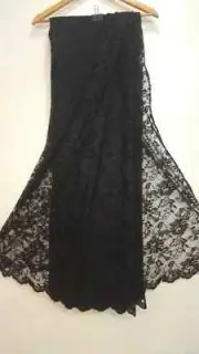 Black Chantiy Lace Net Saree Blouse Indian Ethnic Designer Lace Net Exclusive