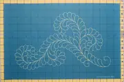 Quilting Full Line Stencil FANCY FEATHER II A3 Reusable for Quilts use Pounce New