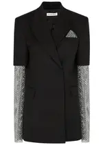 Mach & Mach Crystal-embellished Wool Mini Blazer Dress - Black - 34 (UK6 / XS) 34 (UK6 / XS)