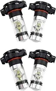 Mellisso 4X 5202 H16 PS24W High Power 100W 6000K Super White LED Fog Drl Lights Bulb
