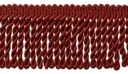 DÉCOPRO 3" Basic Trim Solid Collection Bullion Fringe Trim, Cherry Red [7 Yards]