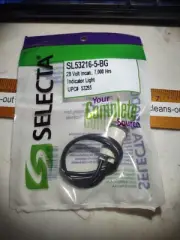 SELECTA SL53216-5-BG AMBER LENS INDICATOR LIGHT 28V INCANDESCENT QUAN 1