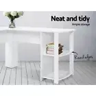 Artiss Computer Desk Shelf L-Shape White 136CM AU Stock Premium Quality ✨