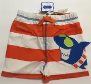 Mud Pie Baby Boys Shark Swim Trucks 12 to 18 months
