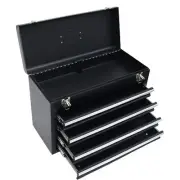 4 Drawers Tool Box Black Portable Multi-functional Household Storage Box