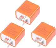 SWOOMEY 3pcs Motorcycle Flasher Relay Pin Turn Signal Light LED Indicator Lamp Orange Fix Flashing Compatible with Motorcycles