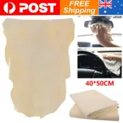 Car Cleaning Natural Chamois Leather Wash Suede Absorbent Drying Towel 40x50cm