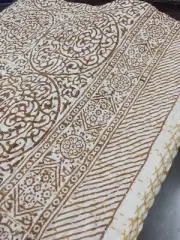 Indian Handmade Gray Kantha Quilt King Size Hand Block Blanket Bedspread Throw