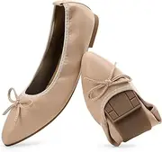 [DREAM PAIRS] Women's Casual Pointed Toe Ballet Comfort Soft Slip On Flats Shoes