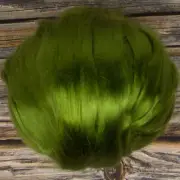 Eucalyptus Sliver (Dyed Leaf) DHG 100g Lyocell Roving Top Vegan Spinning Felting