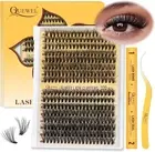 QUEWEL DIY Lash Extension Kit, 320Pcs 30D+40D Fluffy Lash Clusters Mix 12-18m...