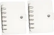 OSALADI 2pcs Transparent PVC Diary Cover Protector Notebook Handbook Sleeve Lightweight Non Slip for Students Teachers Refillable Planner Cover