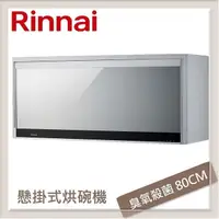 在飛比找PChome24h購物優惠-林內Rinnai 懸掛式臭氧殺菌烘碗機 銀色 RKD-186