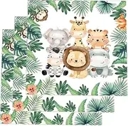50 Pcs Jungle Safari Animal Napkins - Party Disposable Dinner Paper Napkins for Baby Shower Birthday Themed Party
