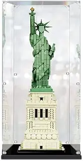 Acrylic Display Case for LEGO 21042 Architecture Statue of Liberty Figure Storage Box Dust Proof Glue Free