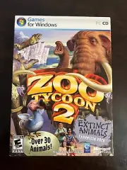 ZOO TYCOON 2 Extinct Animals PC CD 2007 Microsoft Game Studios NEW #3032