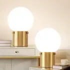Somniferous Gold Table Lamps Set of 2, Small Bedside with 2 Pack,