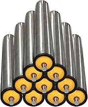 Conveyor Rollers Heavy Duty Outfeed Roller Conveyor, Dia 1.5" 2" 2.4" Stainless Steel Roller for Smooth Movement, Conveyor Spring Retained for Easy Assembly(10 Set 50mm/2",L 850mm/33.5in)