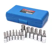 13 Piece Hex Bit Socket Set, S2 Steel Bit Socket Tool Kit, Metric, 2mm-14mm, ...