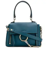 Chloé Mini Faye Day Navy Leather Shoulder Bag