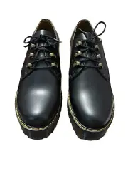 Dr Martens Women's LEONA LO Black Platform Shoes Oxford Size US 11 UK 9 EUR 43
